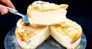 Polnischer Puddingkuchen mit Vanillecreme und Brandteig