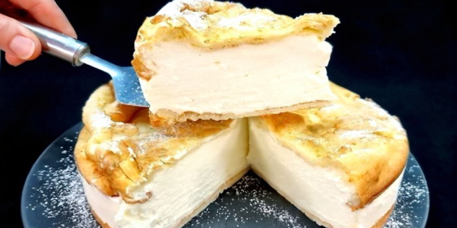 Polnischer Puddingkuchen mit Vanillecreme und Brandteig